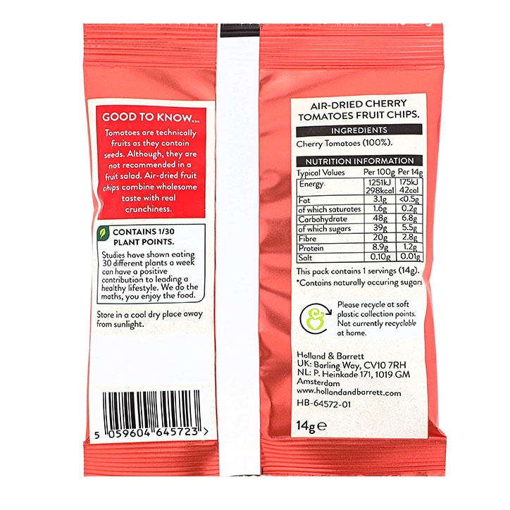 Holland & Barrett Cherry Tomato Chips 14g